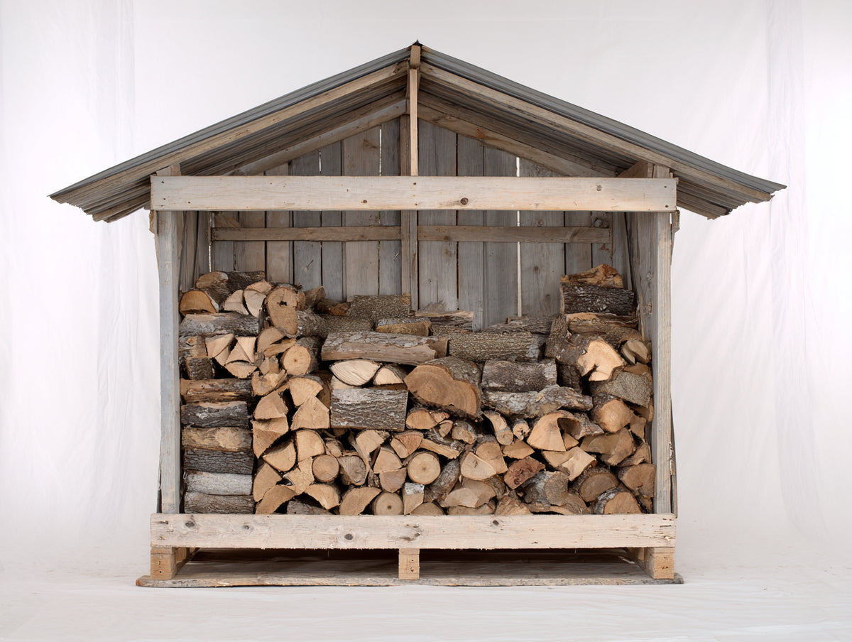 Abri à bûches - Bois - 180x70x175 cm - Gris clair-Bois naturel - Style rustique