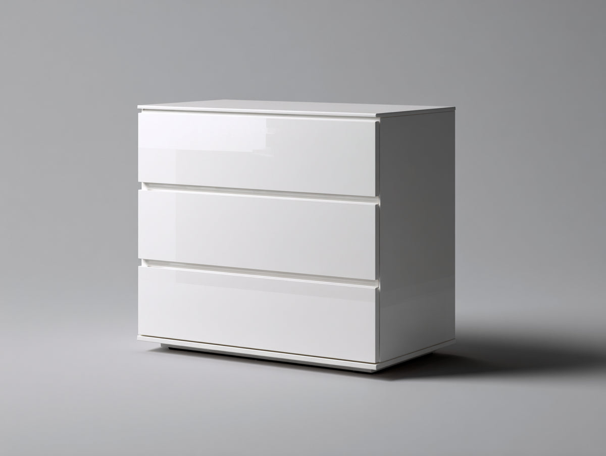 Table de chevet - Bois - 60 x 40 x 68 cm - Blanc - Style minimaliste