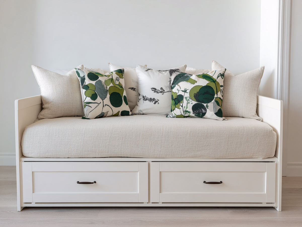 Canapé lit - Bois - 200 x 90 x 85 cm - Blanc - Style moderne
