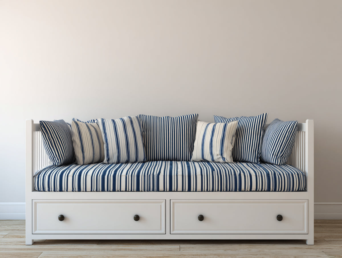 Canapé lit - Bois - 205 x 95 x 88 cm - Blanc - Style côtier