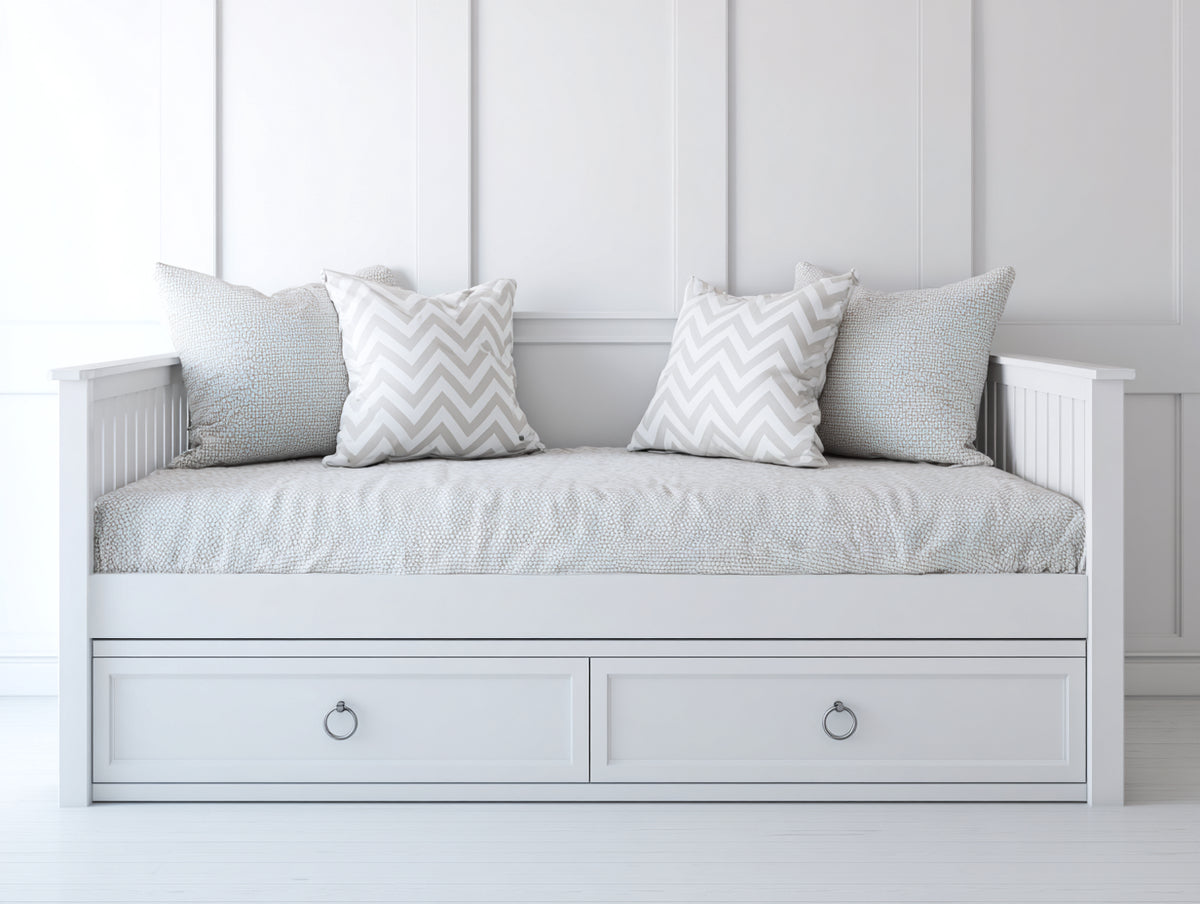 Canapé lit - Bois - 200 x 90 x 86 cm - Blanc - Style moderne